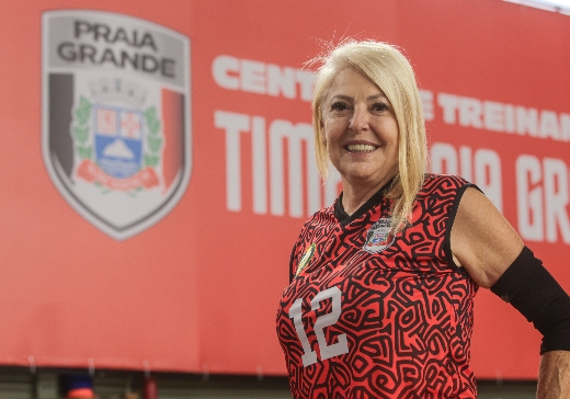 Feliz em Praia Grande, Neuza Signorelli reforça Time PG de vôlei adaptado no JOMI  
